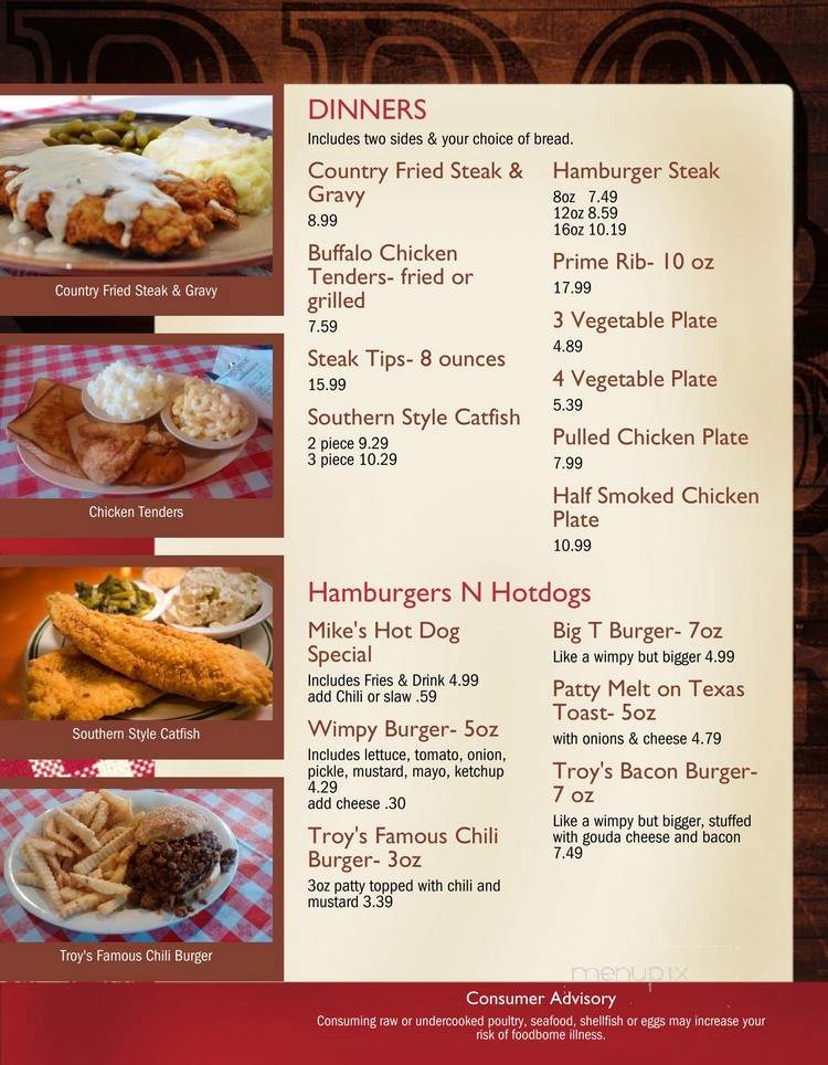 Troy's Bar-B-Que - Rome, GA menu_pic