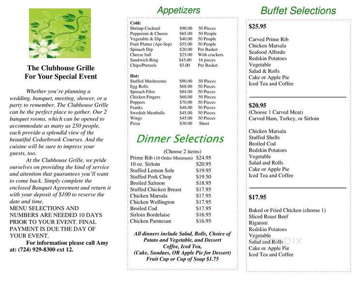 Hugo's Restaurant - Brownsville, PA menu_pic