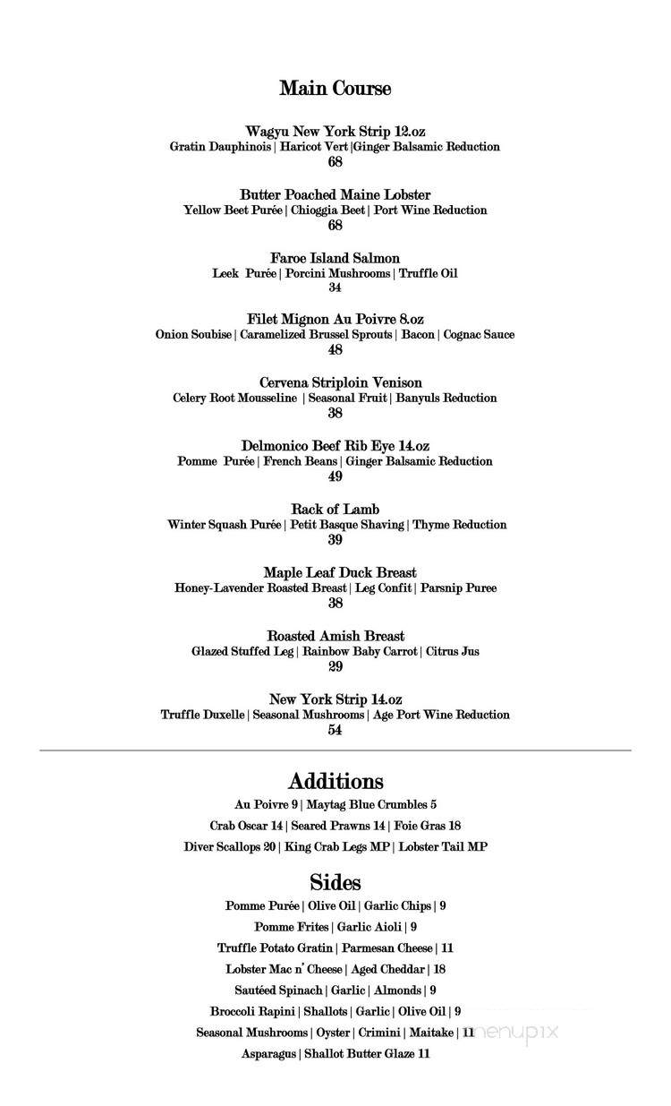Cite' At The Top Of Lake Point - Chicago, IL menu_pic