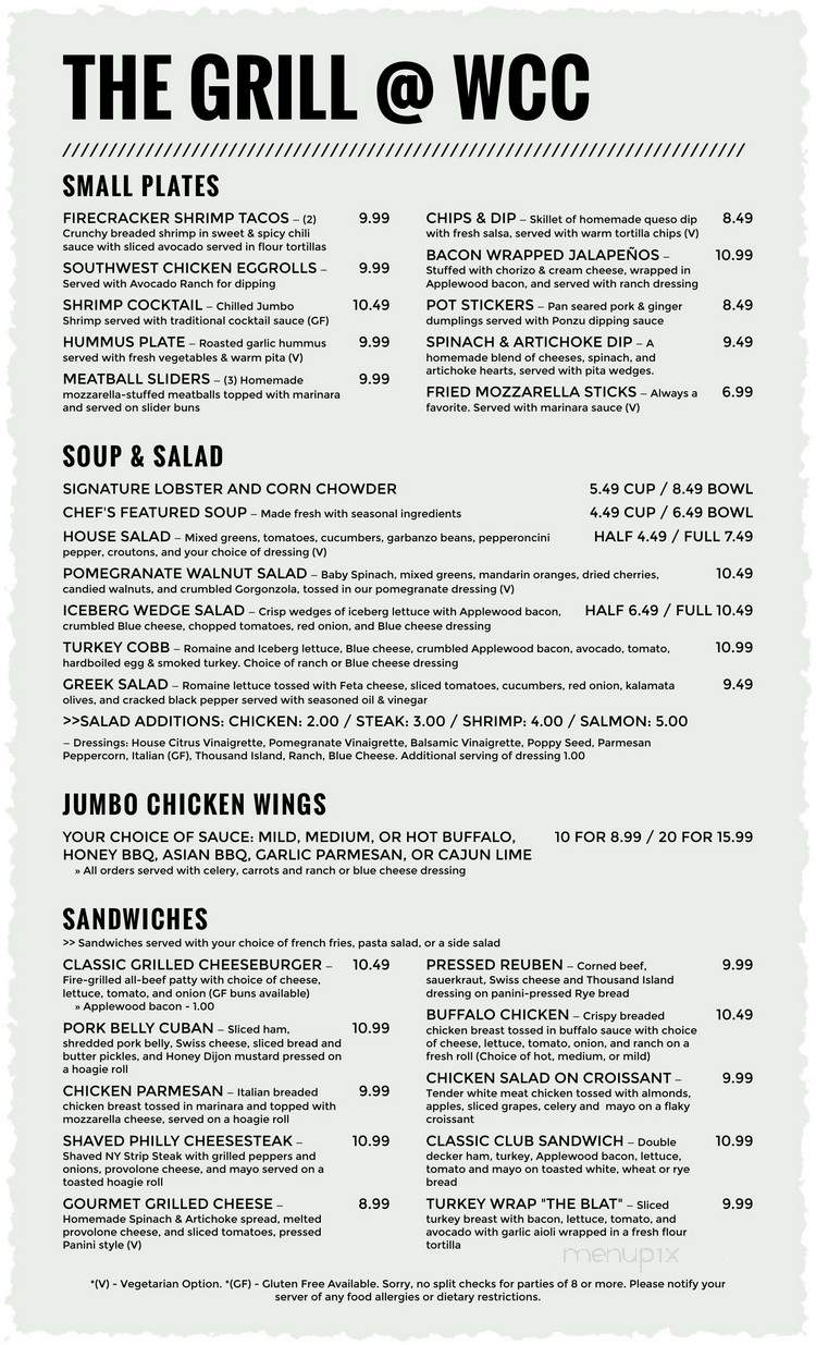 The Grill at Wellsville Country Club - Wellsville, NY menu_pic