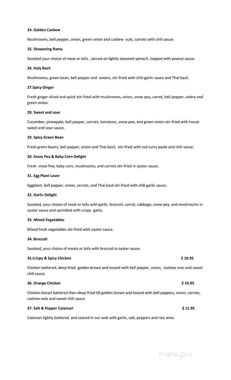 Golden Teak Thai Resataurant - Tacoma, WA menu_pic