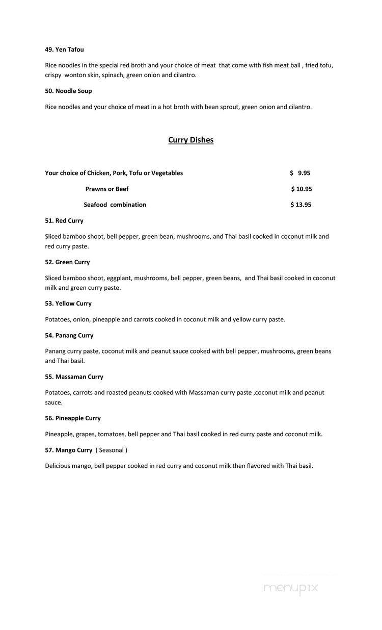 Golden Teak Thai Resataurant - Tacoma, WA menu_pic