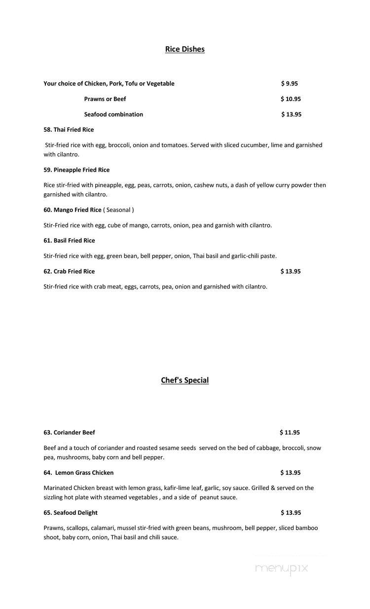 Golden Teak Thai Resataurant - Tacoma, WA menu_pic