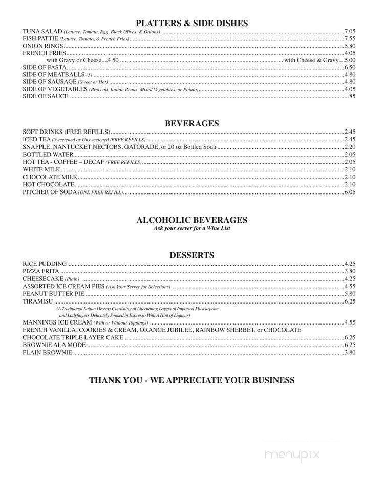 Fratelli's Restaurant - Scranton, PA menu_pic