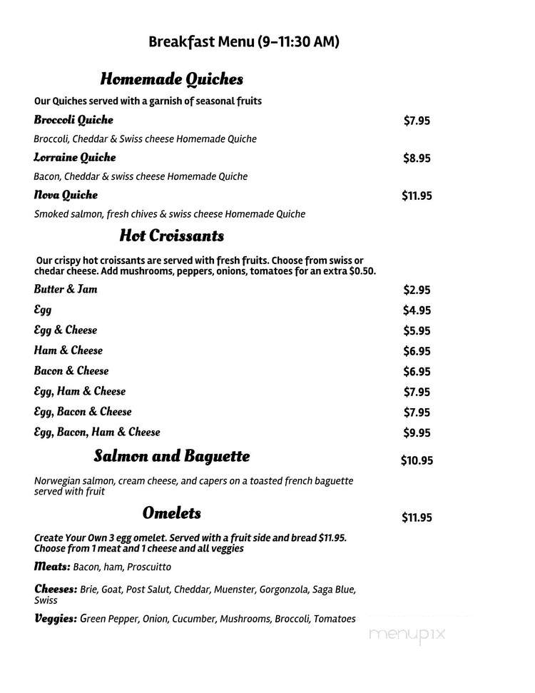 Cecile's French Corner - Mount Dora, FL menu_pic