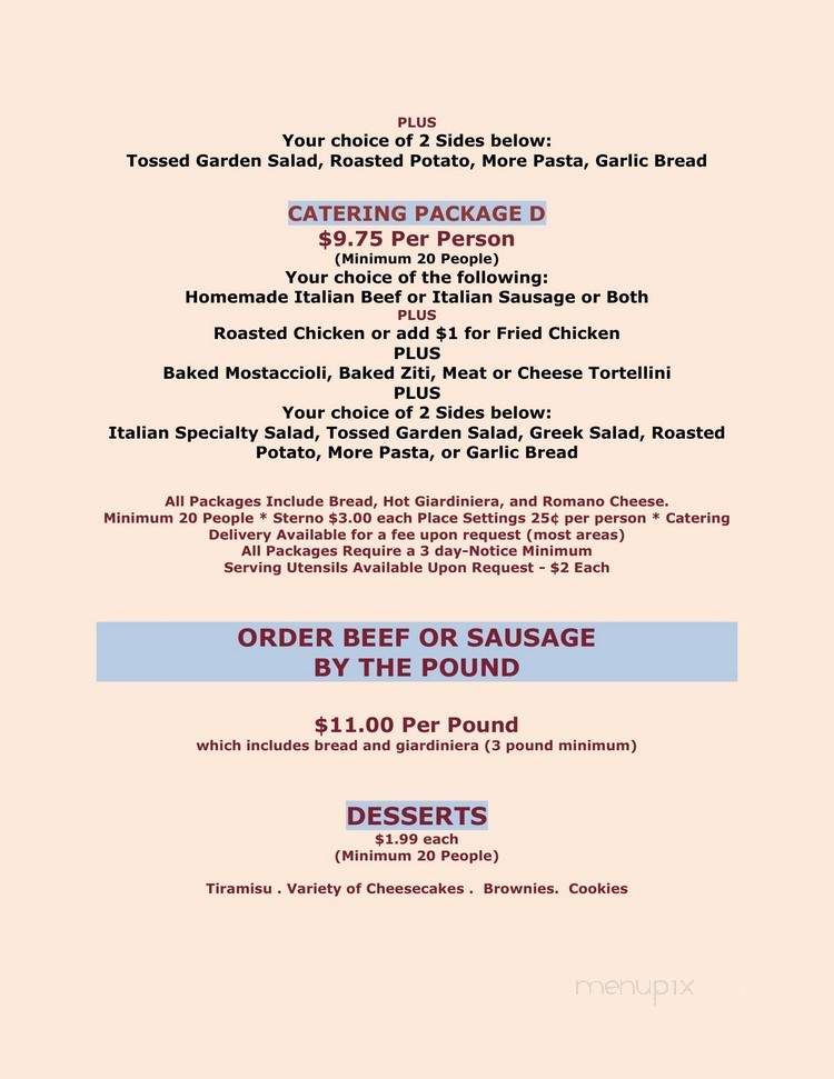 Sam's Pizza Restaurant - Rockton, IL menu_pic