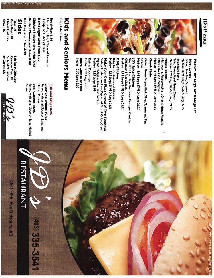 JD's Restaurant & Pub - Didsbury, AB menu_pic