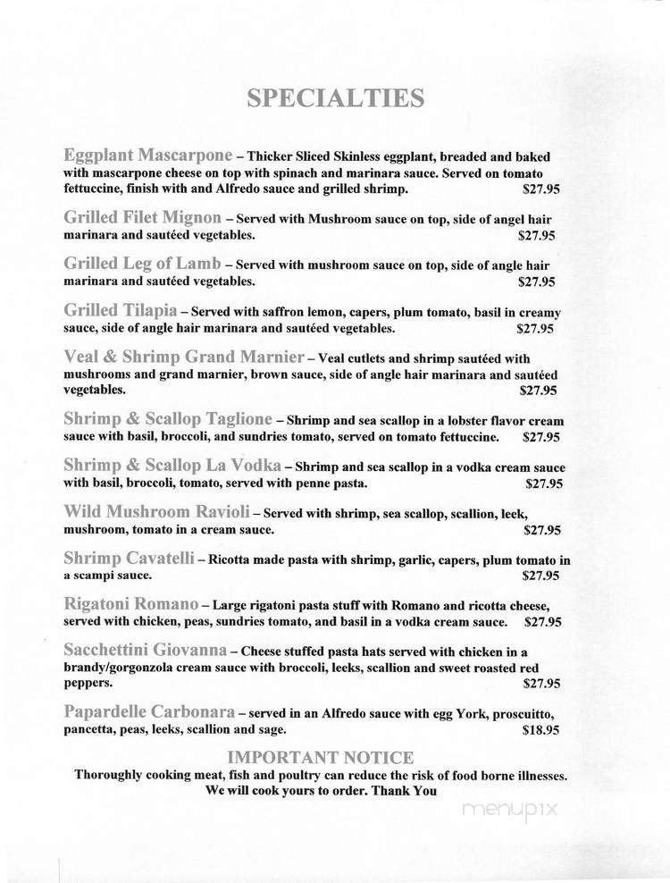 Buon Appetito - Canton, CT menu_pic