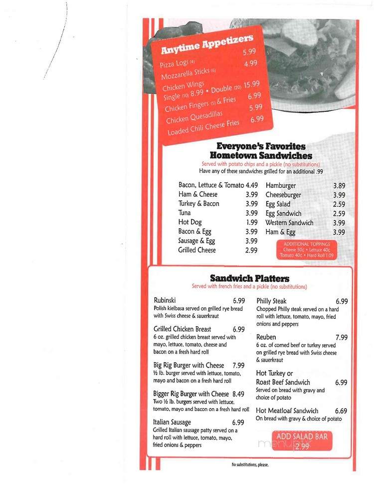 Country Club Family Restaurant - Medina, NY menu_pic