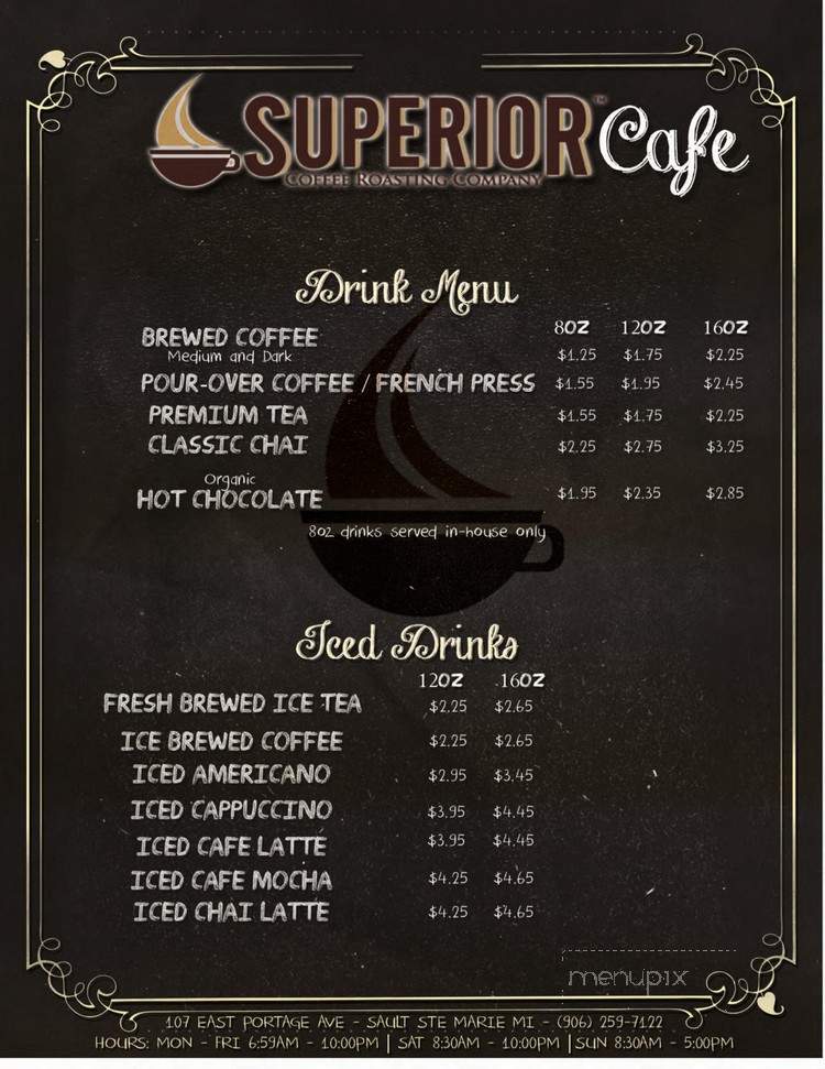 Superior Cafe - Sault Ste Marie, MI menu_pic