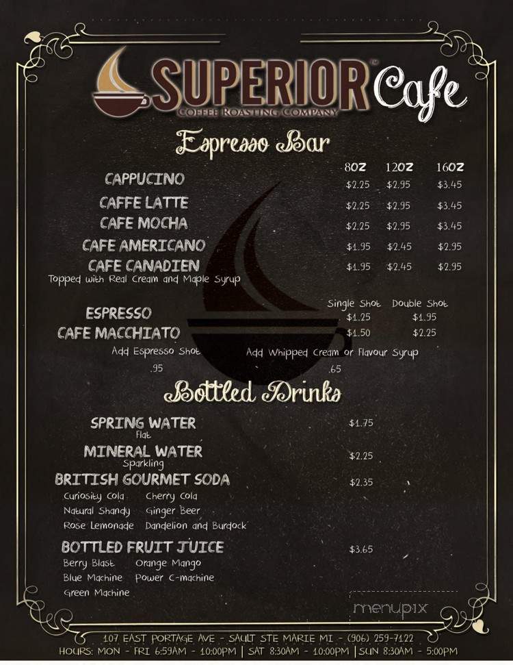 Superior Cafe - Sault Ste Marie, MI menu_pic