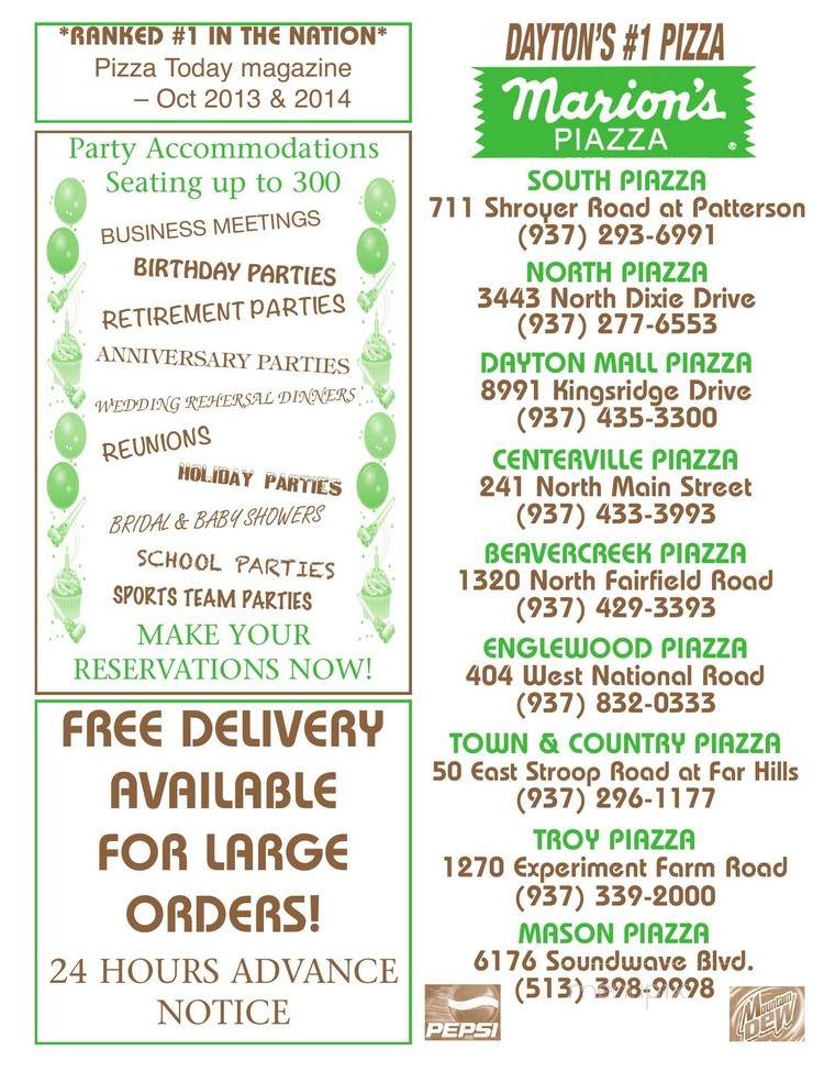 Marion's Piazza - Dayton, OH menu_pic