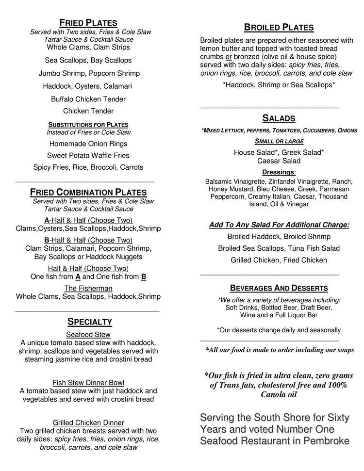 Charlie's Too - Pembroke, MA menu_pic