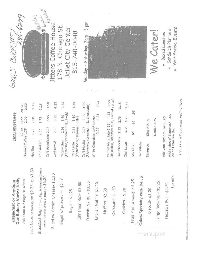 Jitters - Joliet, IL menu_pic