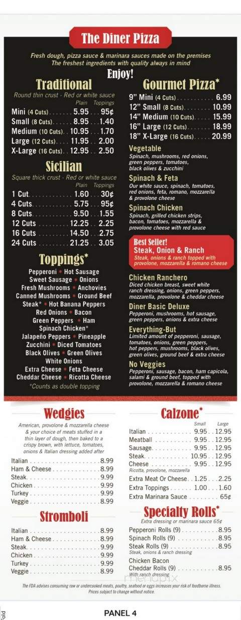 The Diner, Oakdale - Oakdale, PA menu_pic