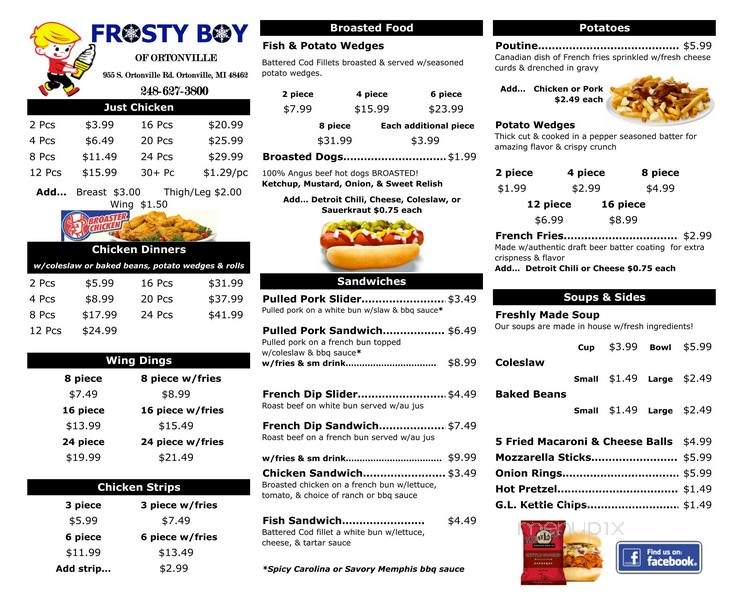 Frosty Boy-Ortonville - Ortonville, MI menu_pic