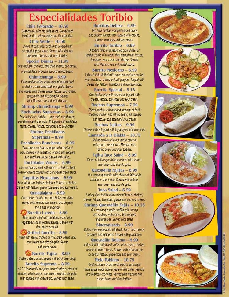 Los Toribio's - Henderson, KY menu_pic