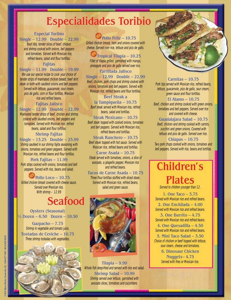 Los Toribio's - Henderson, KY menu_pic