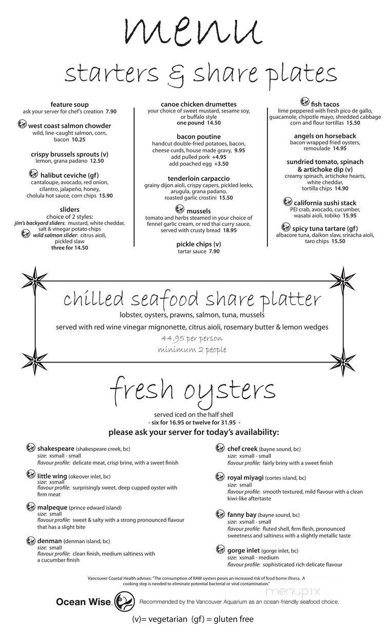 Blue Canoe Grill - Erieville, NY menu_pic