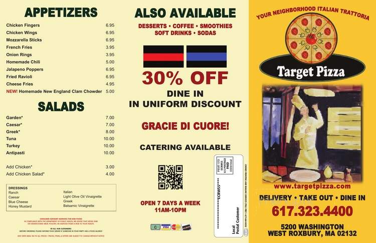 Target Pizza & Subs - West Roxbury, MA