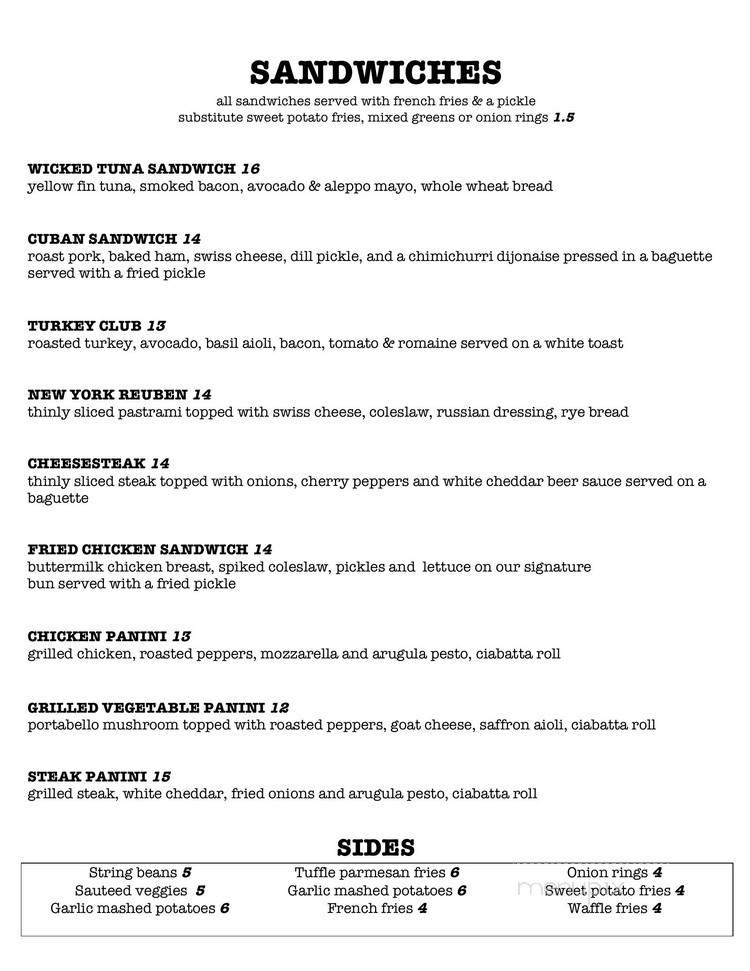 The Barley House - Thornwood, NY menu_pic