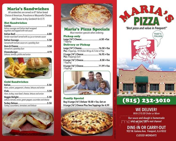 Maria's Pizza - Freeport, IL