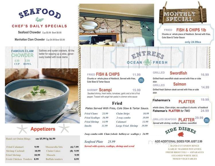 Fisherman III - Norton, MA menu_pic