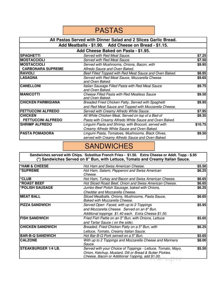 Nick's Pizza - Carlinville, IL menu_pic