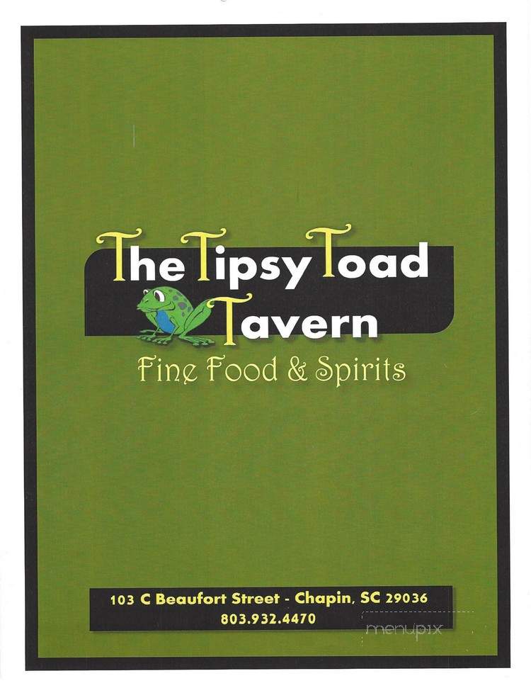 Tipsy Toad Tavern - Muskegon, MI menu_pic