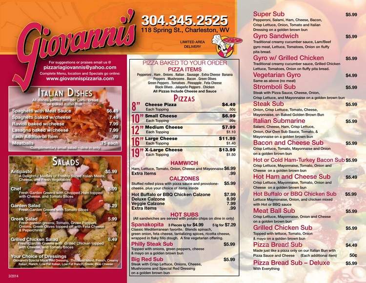 Giovanni's Pizza - Charleston, WV