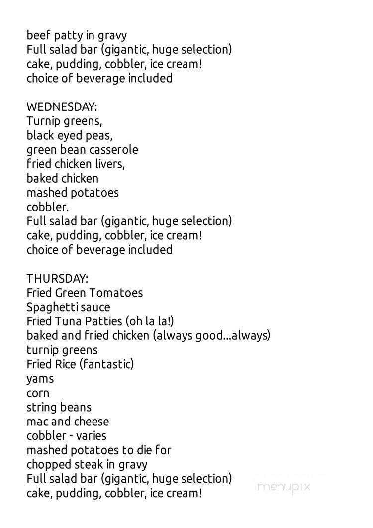 Baby Jane's Home Cooking - Mcdonough, GA menu_pic