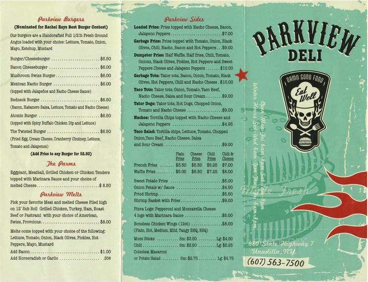 Parkview Grocery & Deli - Unadilla, NY menu_pic