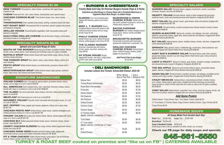 Not Just Salads - New Windsor, NY menu_pic