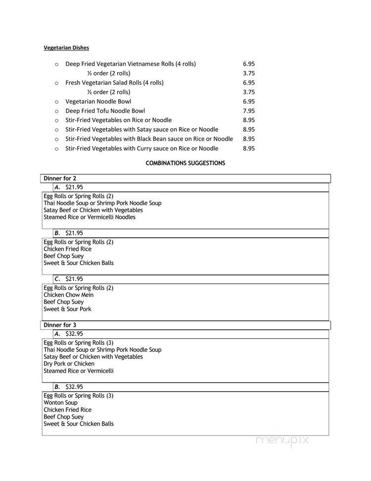 Saigon Rose Restaurant - Saskatoon, SK menu_pic