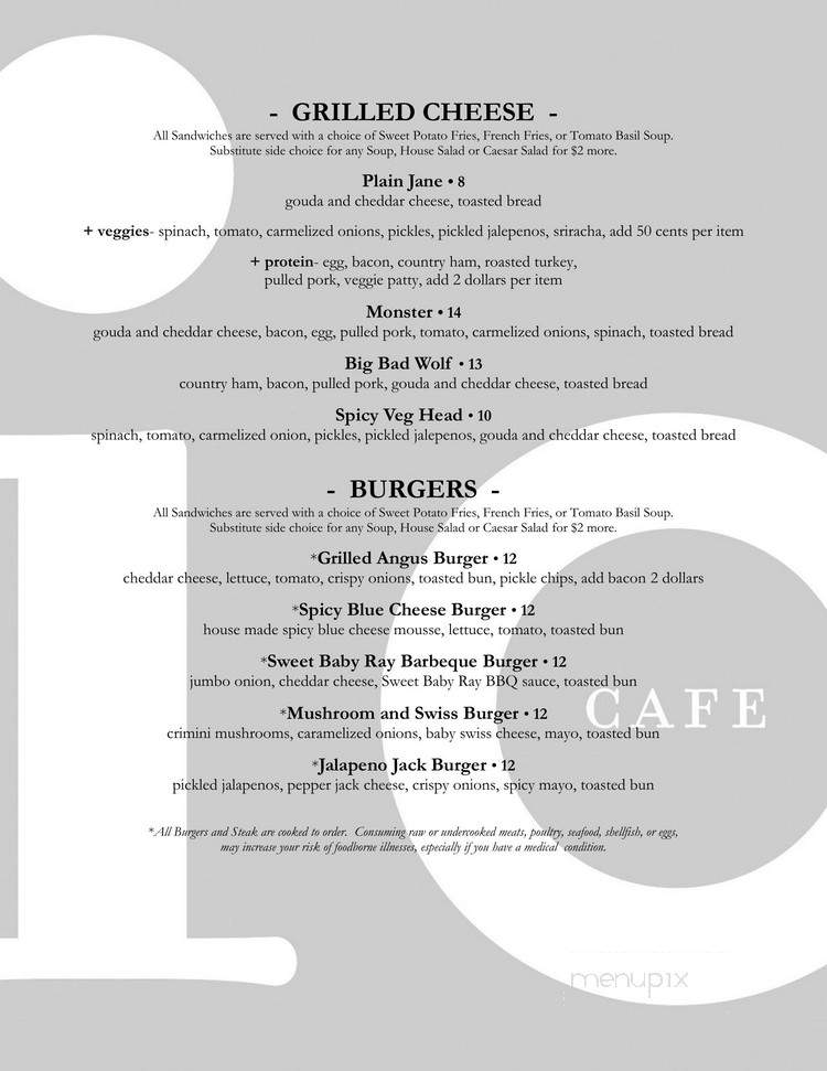 Cafe Io - Pittsburgh, PA menu_pic