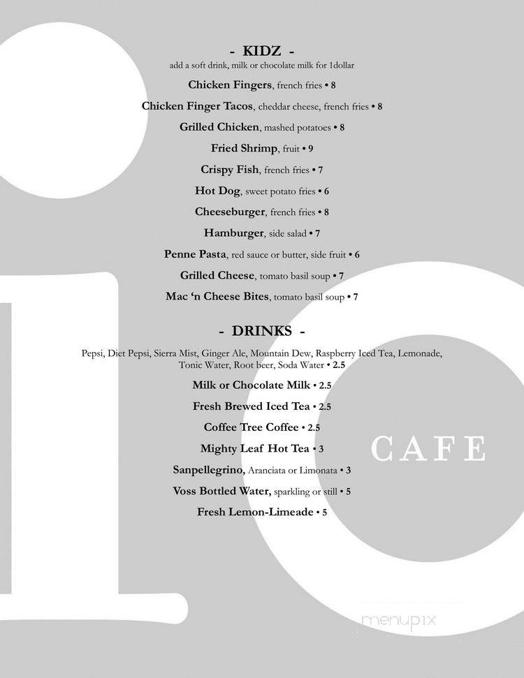 Cafe Io - Pittsburgh, PA menu_pic
