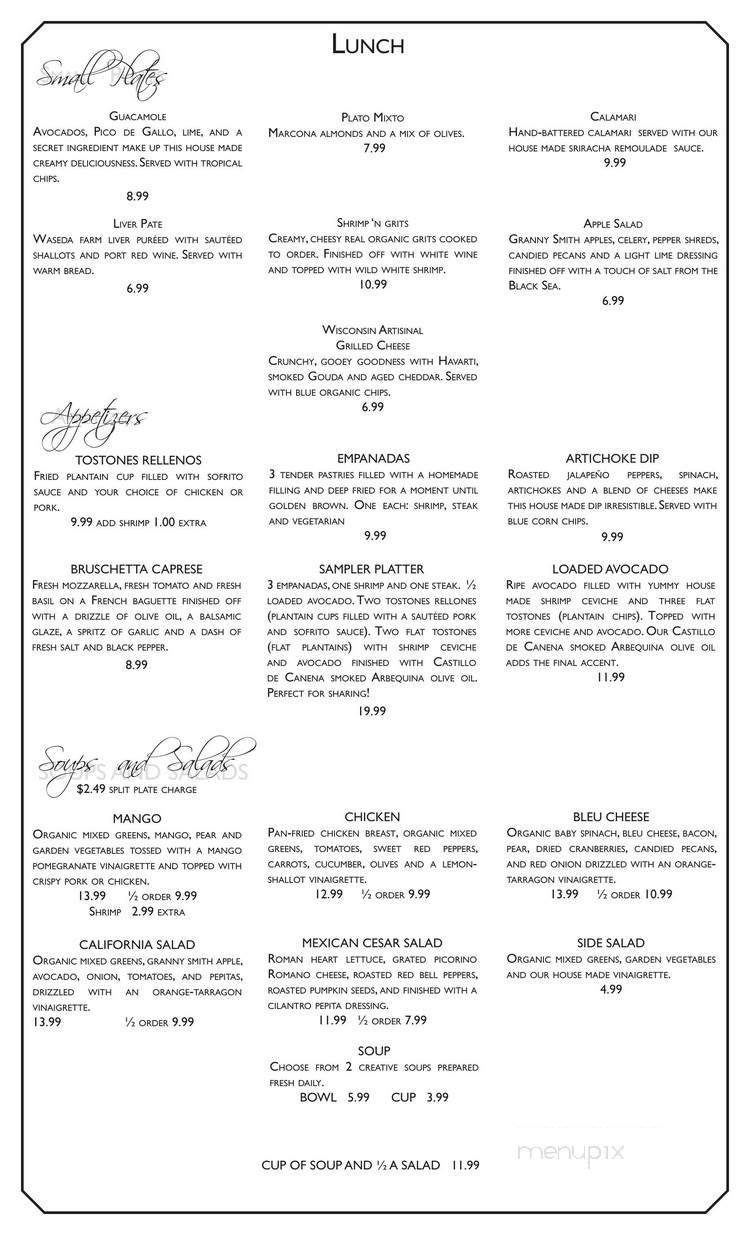 SIL Restaurant - Green Bay, WI menu_pic