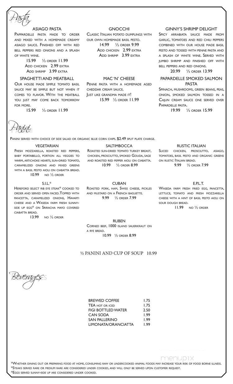 SIL Restaurant - Green Bay, WI menu_pic