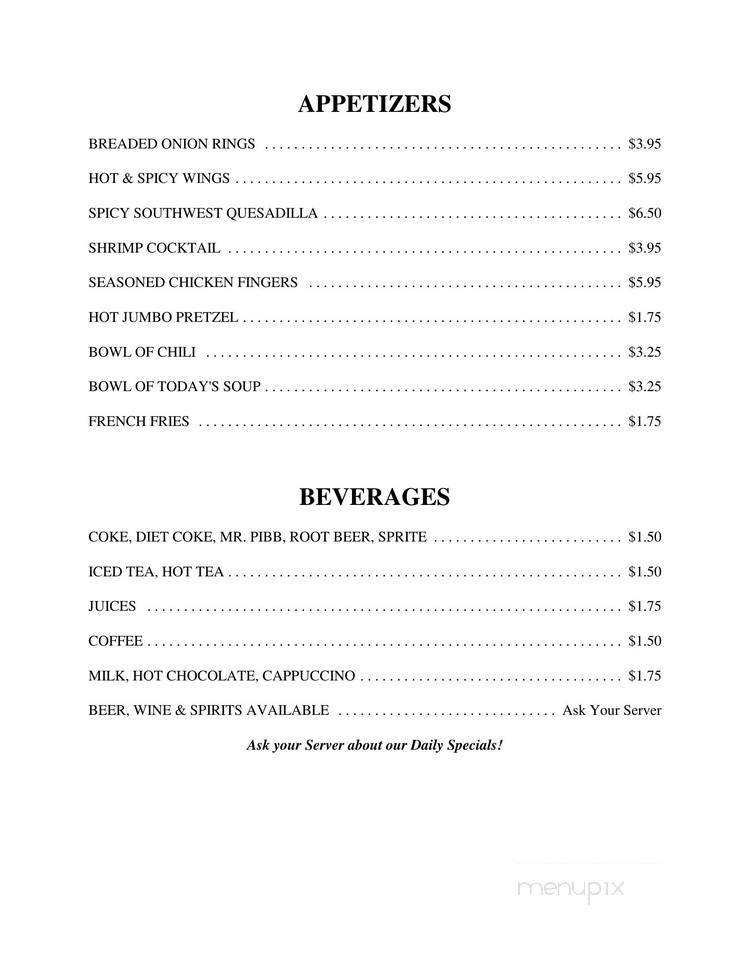 Bucky's Cafe(Bucky's Casino) - Prescott, AZ menu_pic