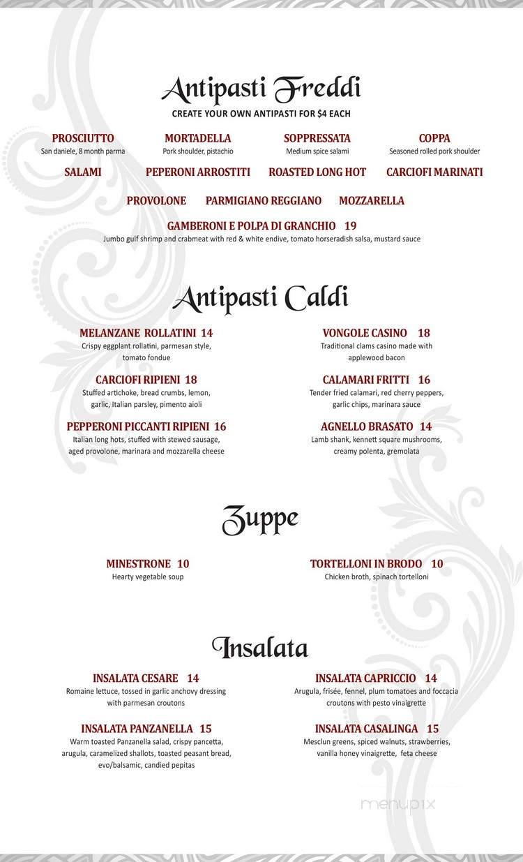 Capriccio - Atlantic City, NJ menu_pic