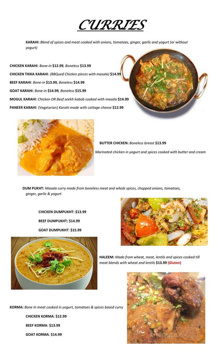 Mogul Divaan - Saskatoon, SK menu_pic