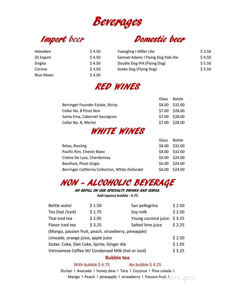 Viet Gourmet - Frederick, MD menu_pic