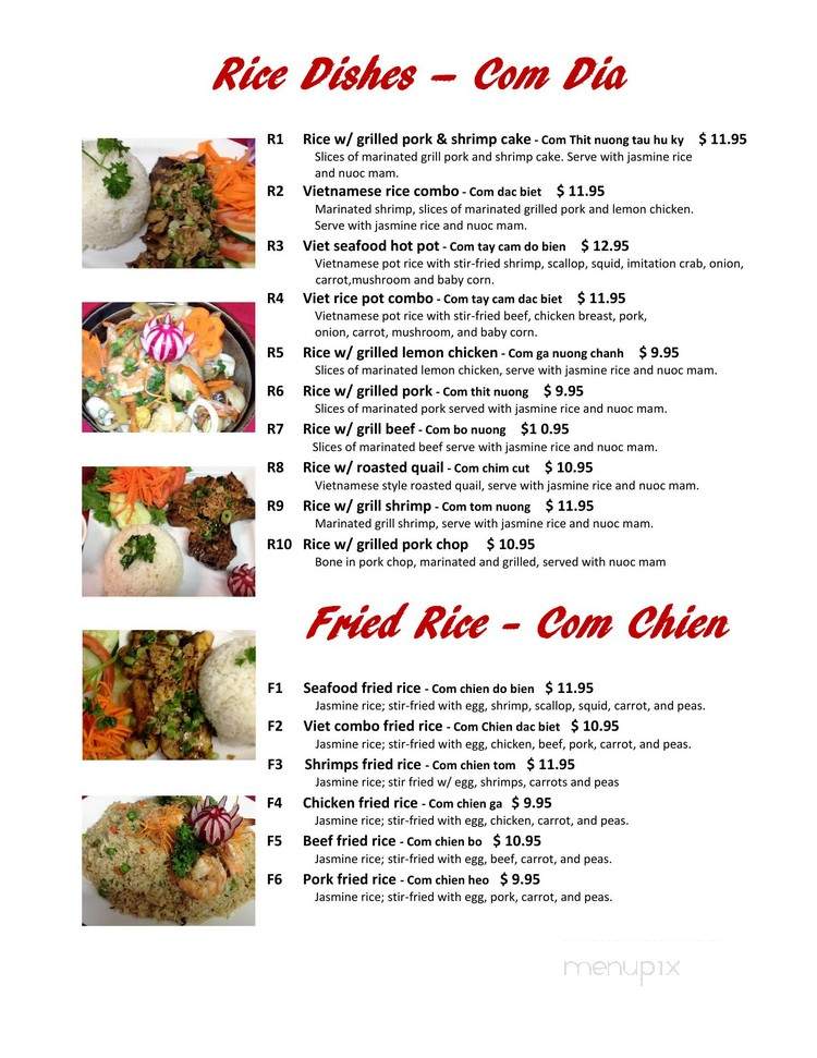 Viet Gourmet - Frederick, MD menu_pic
