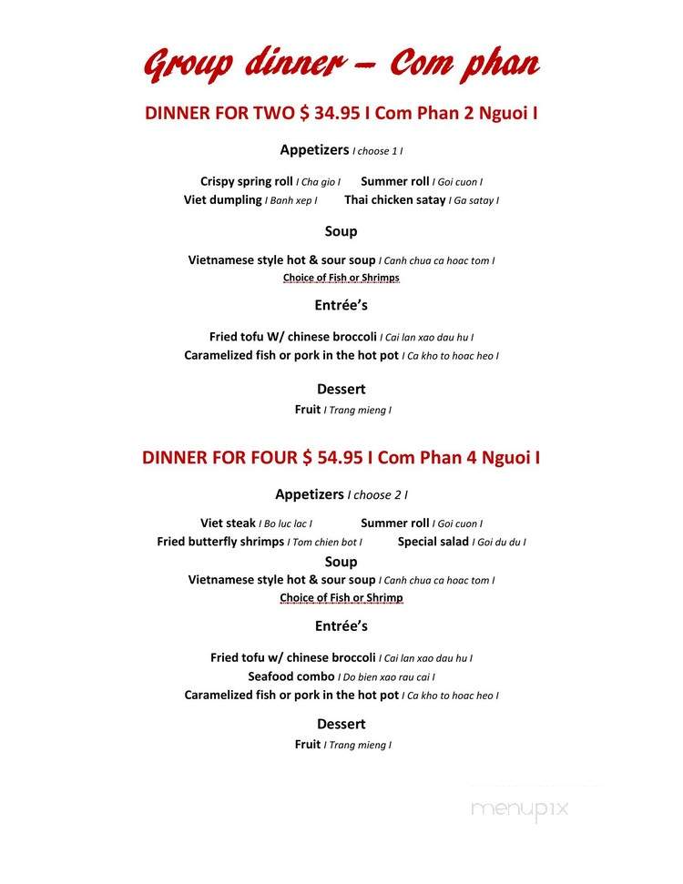 Viet Gourmet - Frederick, MD menu_pic