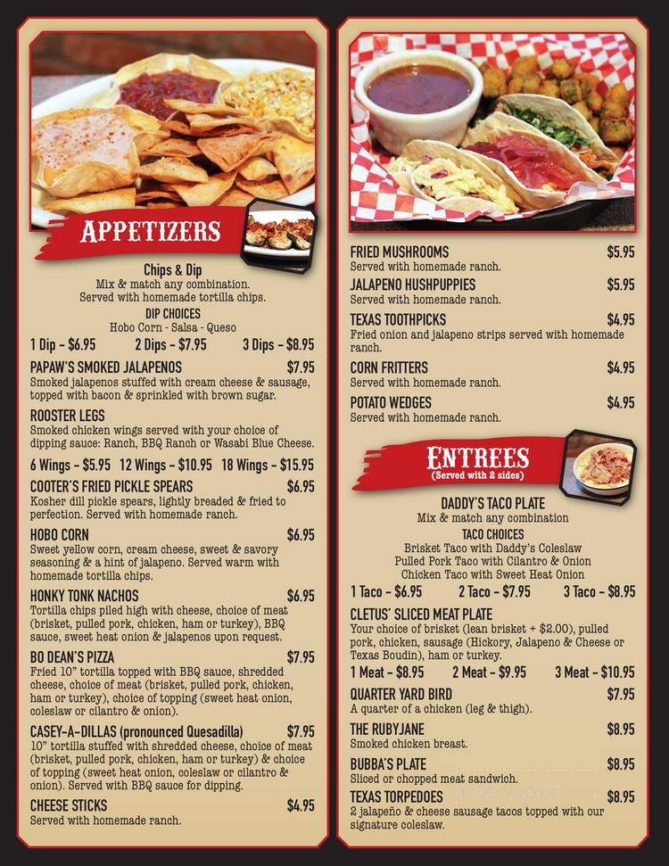 Daddy Rex's Twisted BBQ - Anna, TX menu_pic