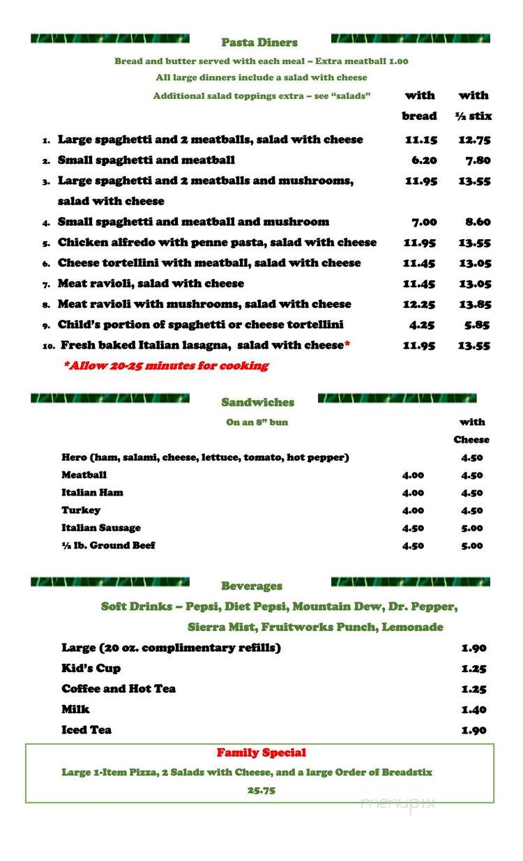 Tat's Pizzeria-South - Zanesville, OH menu_pic