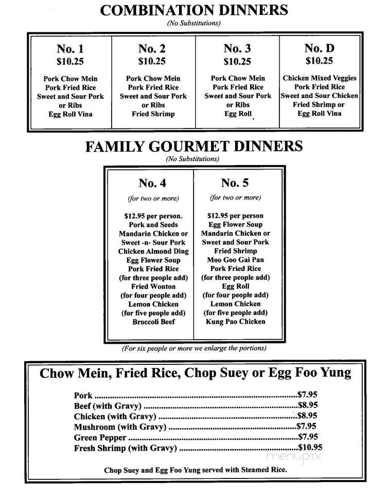 Vina Vietnamese Restaurant - Meridian, ID menu_pic