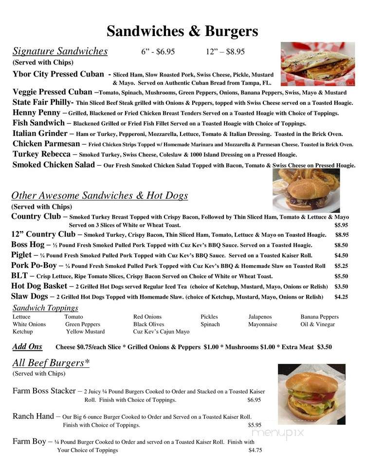 Crossroads Market & Grill - Jasper, FL menu_pic