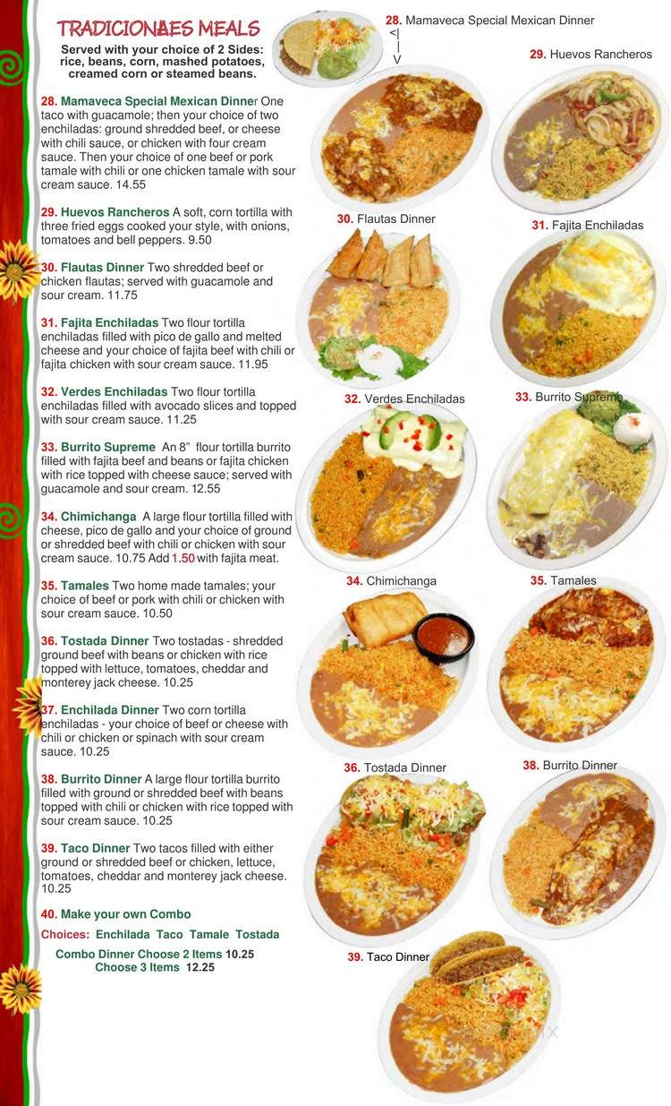 Mamaveca Mexican Restaurant - Norman, OK menu_pic