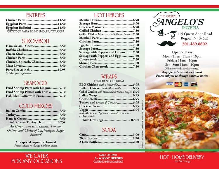 Angelo's Pizza - Bogota, NJ menu_pic